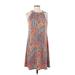 Ivy Lane Casual Dress - Mini Crew Neck Sleeveless: Gray Paisley Dresses - Women's Size Small - Print Wash