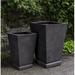 Darby Home Co Westmere Fiberglass Clay Composite Pot Planter Fiberglass in Black | 27.5" H x 17.75" W x 17.75" D | Wayfair