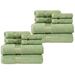 Lavish Home 12 Piece Towel Set Terry Cloth/100% Cotton in Green | 28 W in | Wayfair 67-0016-G-2