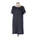 Gilli Casual Dress - Shift: Gray Marled Dresses - Women's Size Large