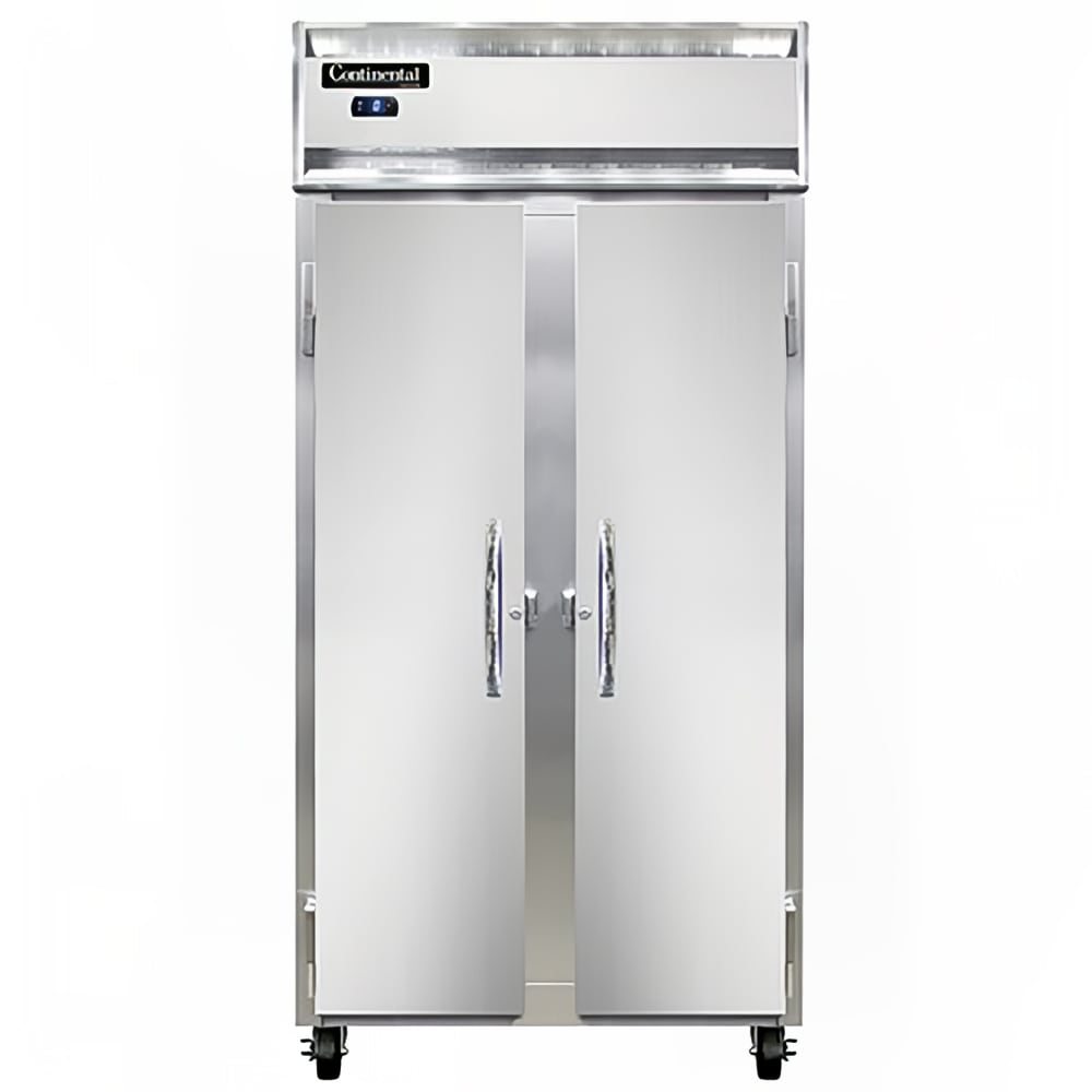 Continental 2FSESN 36 1/4" Slim Line 2 Section Reach In Freezer, 2 Left/Right Hinge Solid Doors, 115v, Stainless Steel