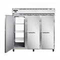 Continental 3F-SA-PT 78" 3 Section Pass Thru Freezer, (6) Solid Doors, 115/208-230v, Silver