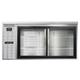 Continental BB69NSSSGD 69" Bar Refrigerator - 2 Sliding Glass Doors, Stainless, 115v, Silver