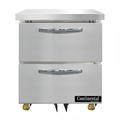 Continental D27N-U-D 27" W Undercounter Refrigerator w/ (1) Section & (2) Drawers, 115v, Silver