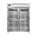 Continental D2RESNSSGDHD 57" 2 Section Reach In Refrigerator, (4) Left/Right Hinge Glass Doors, Top Compressor, 115v, Silver