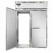 Continental D2RINSARTE Designer Line 68 1/2" 2 Section Roll Thru Refrigerator, (4) Left/Right Hinge Solid Doors, Top Compressor, 115v, Silver