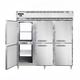 Continental D3RNSAPTHD 78" 3 Section Pass Thru Refrigerator, (12) Left/Right Hinge Solid Doors, Top Compressor, 115v, Silver