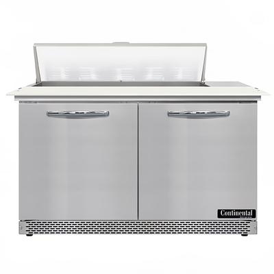 Continental D48N10C-FB 48" Designer Line Sandwich/Salad Prep Table w/ Refrigerated Base, 115v, Stainless Steel