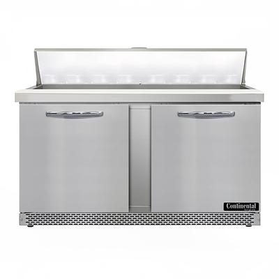 Continental D60N16-FB 60" Designer Line Sandwich/Salad Prep Table w/ Refrigerated Base, 115v, Stainless Steel