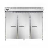 Continental DL3FE-SA Designer Line 85 1/2" 3 Section Reach In Freezer, (3) Solid Doors, 115/208-230v, Silver