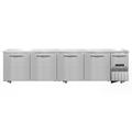 Continental RA118N-U 118" W Undercounter Refrigerator w/ (5) Sections & (5) Doors, 115v, Silver