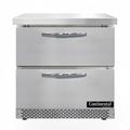 Continental SW32N-FB-D 32" Worktop Refrigerator w/ (1) Section, 115v, Silver