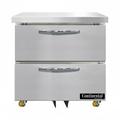 Continental SW32N-U-D 32" W Undercounter Refrigerator w/ (1) Section & (2) Drawers, 115v, Silver