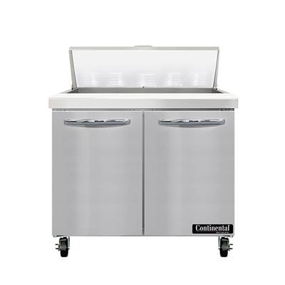 Continental SW36N10 36" Sandwich/Salad Prep Table w/ Refrigerated Base, 115v, Stainless Steel