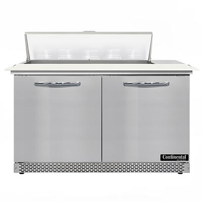 Continental SW48N10C-FB 48" Sandwich/Salad Prep Table w/ Refrigerated Base, 115v, Stainless Steel