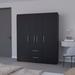 Ebern Designs Armoire Elma, Bedroom Wood in Black | 70 H x 59.2 W x 19.8 D in | Wayfair F70EC688FE694668A76DE92B544D1191
