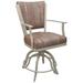 Canora Grey Sibil Swivel Stool Upholstered/Metal in Red/Gray/Brown | 48 H x 22 W x 20 D in | Wayfair 8D563DE86E234C33A10CBF9383F85FDE