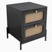 Red Barrel Studio® Jazmina 2 - Drawer End Table Wood in Black | 8.46 H x 20.75 W x 22.6 D in | Wayfair 305DA3F4CAA14B0295DE5CE222D049CD