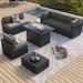 Ivy Bronx Keilin 6 - Person Outdoor Seating Group w/ Cushions in Gray | 25.6 H x 29.5 W x 29.5 D in | Wayfair 0CAA9CC8879D4C6490FF5A1A3F1458E2