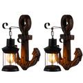 Breakwater Bay Buvana 14.75" Novelty Light Set of 2 Anchor Shaped Lamp in Brown | 14.75 H x 12.5 D in | Wayfair 04AA6F5274164233885B6327968714BF