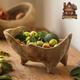 Wooden Fruit Bowl, handmade wooden salad bowl, wabi-sabi bowl, rustic wooden bowl, handmade kitchenware, decorative wooden bowl,home gifting