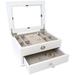 Mele and Co Mini Lili Glass Top Wooden Jewelry Box