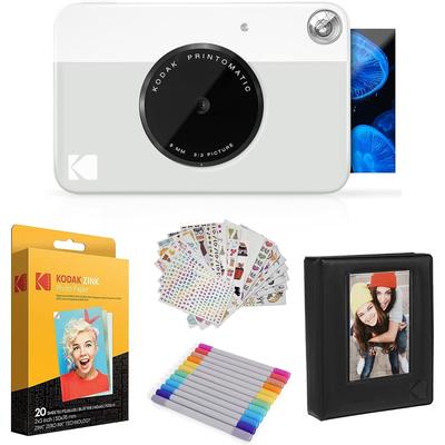 Kodak Printomatic Instant Print Camera & Photo Paper (20 Sheets) Gift Bundle