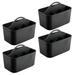 mDesign Small Plastic Caddy Tote for Desktop Office Supplies