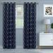 2 Panel Trellis Geometric Grommet Blackout Curtains 42"x84"