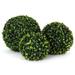 3rd Street Inn Holly Leaf Topiary Ball Assortment - 19 15 11 Artificial Topiary Plants - Wedding Decor - Indoor/Outdoor Artificial Plant Balls - Topiary Tree Substitute