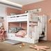 Full Over Full All-in-One Bunk Bed w/ Shelves & Drawers Storage Bed