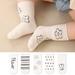 LEEy-world Baby Socks Cartoon Sketch Cute Flower Baby Socks Children Socks White Simple Cotton Socks for Boys and New Born Socks for (B XS)