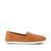 TOMS Women's Alpargata Tan Leather Espadrille Shoes Brown/Natural, Size 9.5