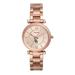 Women's Fossil Rose Gold Baylor Bears Carlie Stainless Steel Watch