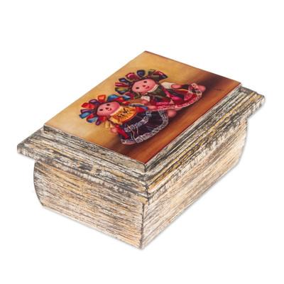 Maria Doll,'Decoupage Jewelry Box with Maria Doll Design from Mexico'