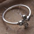 Infinite Knot,'Polished Celtic-Inspired Sterling Silver Cocktail Ring'