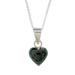 Symbol of Love,'Jade and Sterling Silver Heart Pendant Necklace'