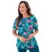 Plus Size Women's The Swim Tee by Swim 365 in Mediterranean Floral (Size 14/16) Rash Guard