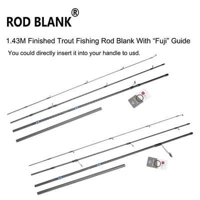 Rod Blank 1Set 1.43M 4 Sections Finished Rod Blank Carbon Fiber Trout Fishing  Rod Blank Rod Building DIY Component Pole Repair - Shopping.com