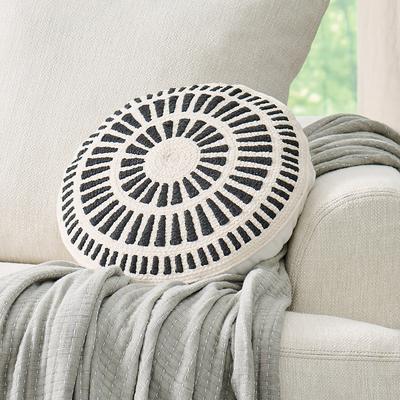 Siro Woven Round Pillow - Grandin Road