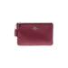 Coach Leather Clutch: Pebbled Burgundy Solid Bags