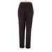 Classiques Entier Casual Pants - High Rise Straight Leg Boyfriend: Brown Bottoms - Women's Size 14