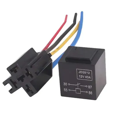 Automotive Relay 12V/24V Relay Socket Automotive Heavy Duty Copper Wires 4pinAutomotive Relay With The Fuse Relay Socket For Car