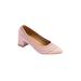 Wide Width Women's The Knightly Slip On Pump by Comfortview in Soft Blush (Size 7 1/2 W)