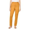 Plus Size Women's Straight Leg Chino Pant by Jessica London in Rich Gold (Size 20 W)