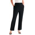Plus Size Women's Curvie Fit Corner Office Pants by June+Vie in Black (Size 12 W)