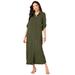 Plus Size Women's Safari Dress by Roaman's in Dark Olive Green (Size 32 W)