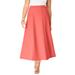 Plus Size Women's Bend Over® A-Line Skirt by Roaman's in Sunset Coral (Size 38 W)