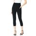 Plus Size Women's Side-Pocket Essential Capri Legging by Roaman's in Black (Size 38/40)