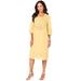 Plus Size Women's Angel Dress by Roaman's in Banana (Size 30 W)